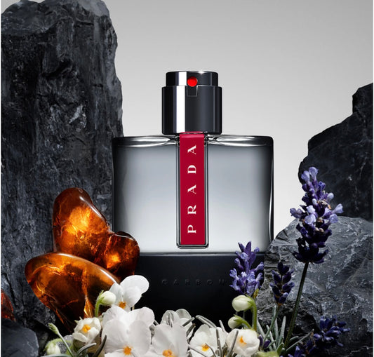 Prada Luna Rossa Carbon for Men 2 PC Set: 3.4 FL OZ Eau De Toilette SPR/ 10 ml Mini