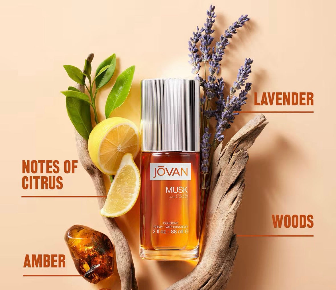 Jovan Musk 3.0 oz Cologne Spray For Men