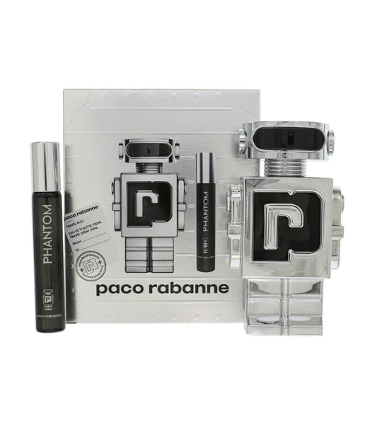 Paco Rabanne Phantom, 2Pc Gift Set 3.4oz Eau De Toilette Spray, 0.68oz Eau De Toilette Spray For Men