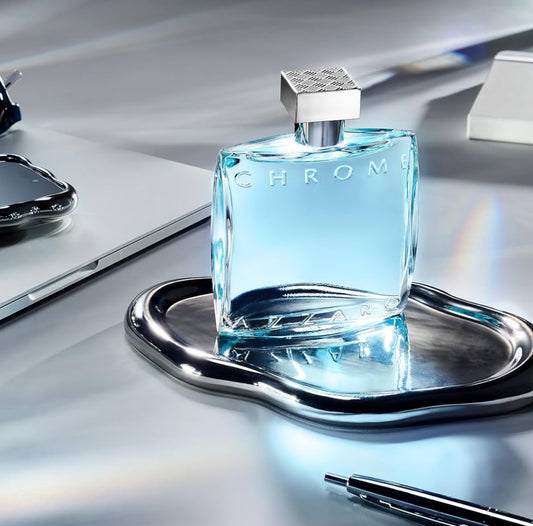 Azzaro Chrome 3.4 Eau de Toilette - Fresh Aquatic Mens Cologne - Citrus, Woody, Musky Fragrance -Fresh Notes of Bergamot - Everyday Wear - Classic Summer Beach Scent - Luxury Perfumes for Men