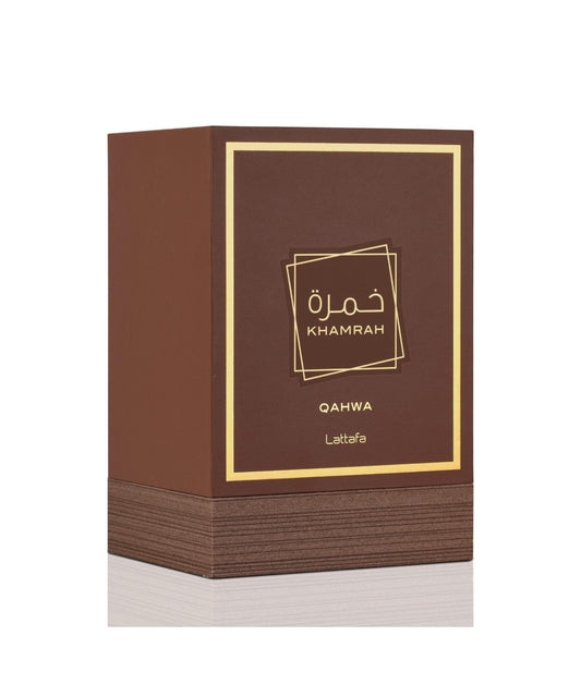 Lattafa Khamrah Qahwa - Vanilla, Warm Spicy, Cinnamon, Sweet - Eau de Parfum Long-Lasting Fragrance for Unisex, 3.4 fl.oz.