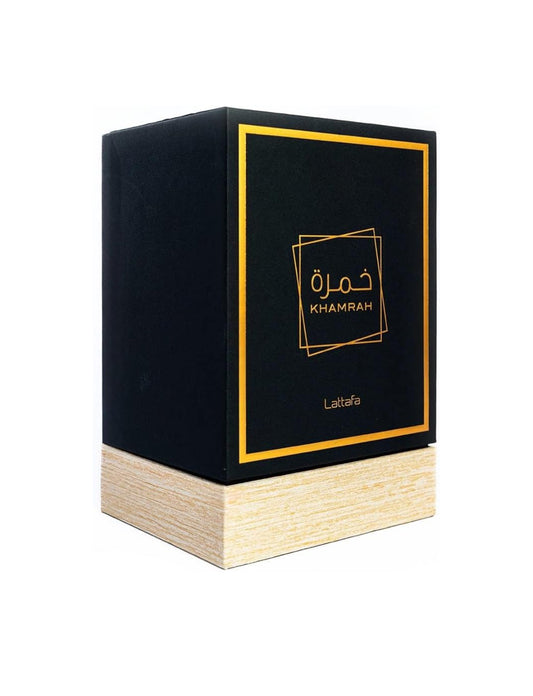 Lattafa Khamrah - Vanilla, Warm Spicy, Amber, Cinnamon - Eau de Parfum Long-Lasting Fragrance for Unisex, 3.4 fl.oz.