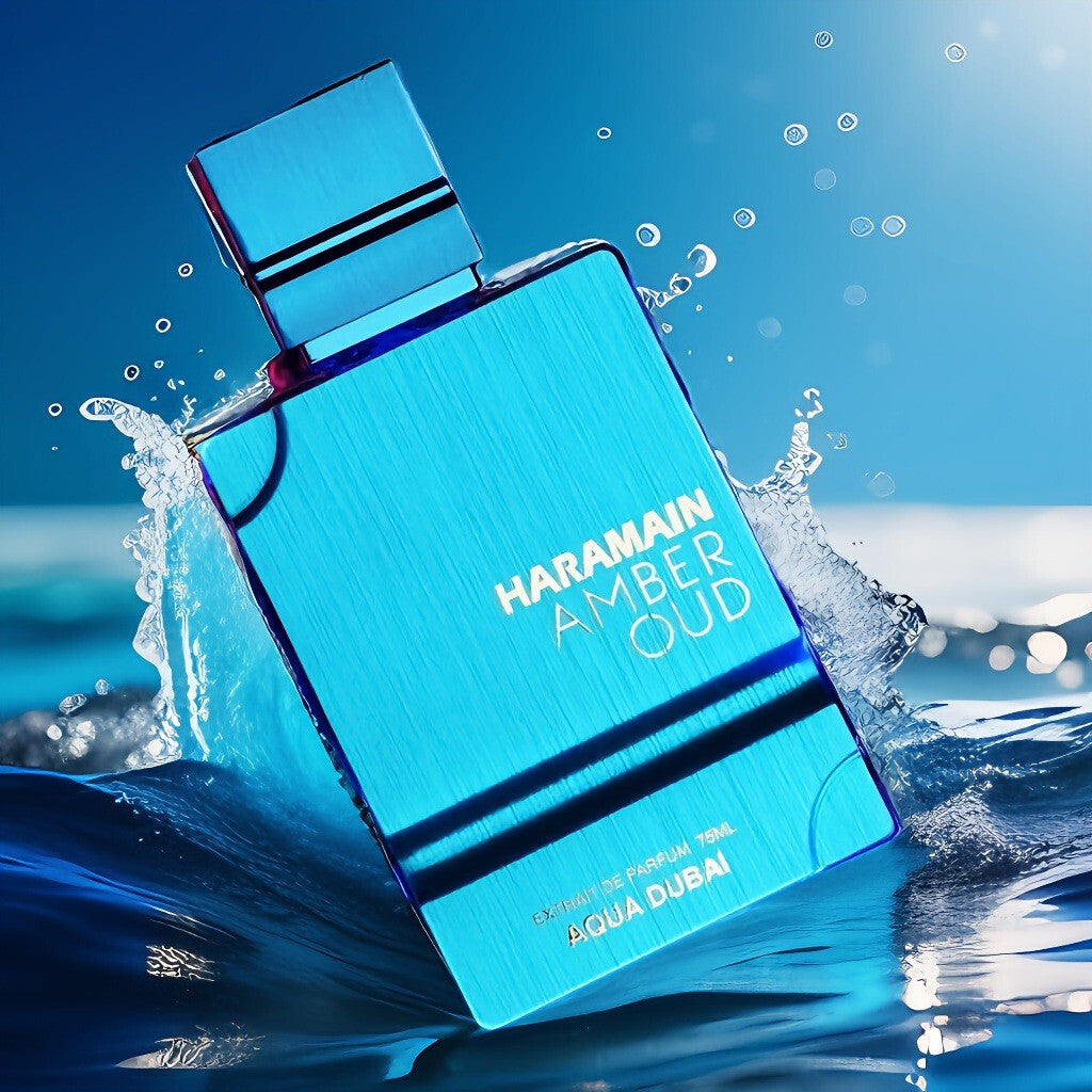 Amber Oud Aqua Dubai Eau De Parfum By Al HARAMAIN - 2.5 oz