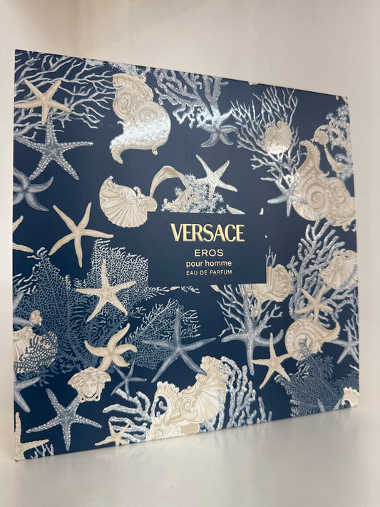 Versace Eros 3Pc Gift Set 3.4 Eau de Parfum, 5.0 S/G, 10ml Mini