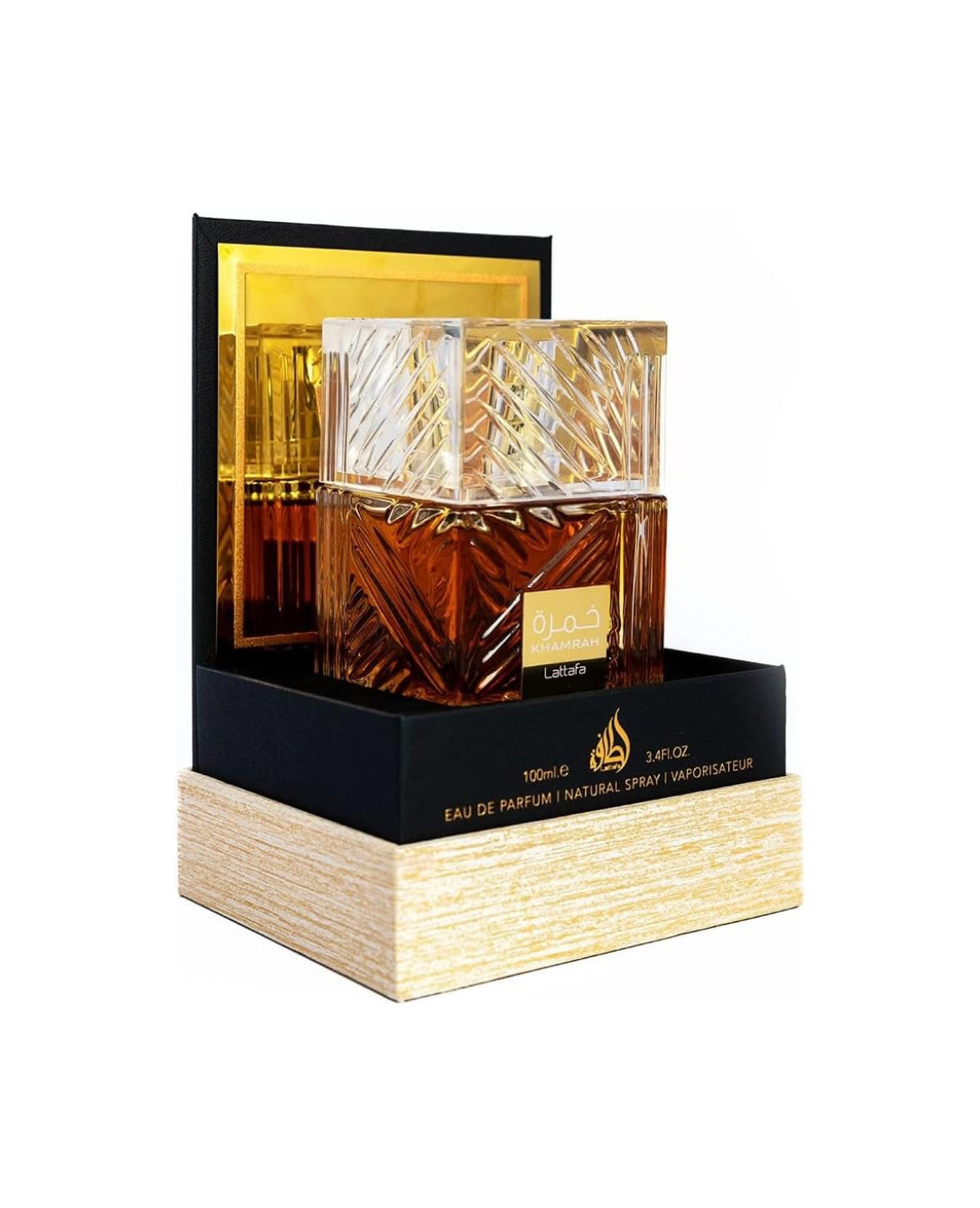 Lattafa Khamrah - Vanilla, Warm Spicy, Amber, Cinnamon - Eau de Parfum Long-Lasting Fragrance for Unisex, 3.4 fl.oz.