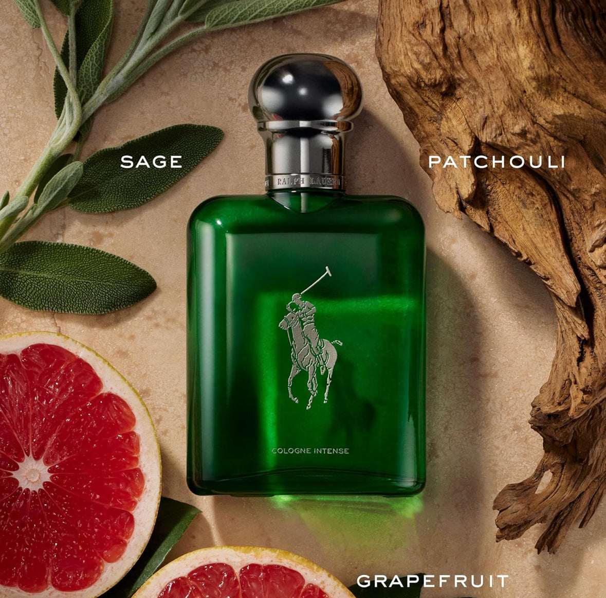 RALPH LAUREN FRAGRANCES Polo Cologne Intense - Eau de Parfum - Men's Cologne - Citrus & Woody - With Grapefruit, Sage, and Patchouli - 4.2 fl.oz.