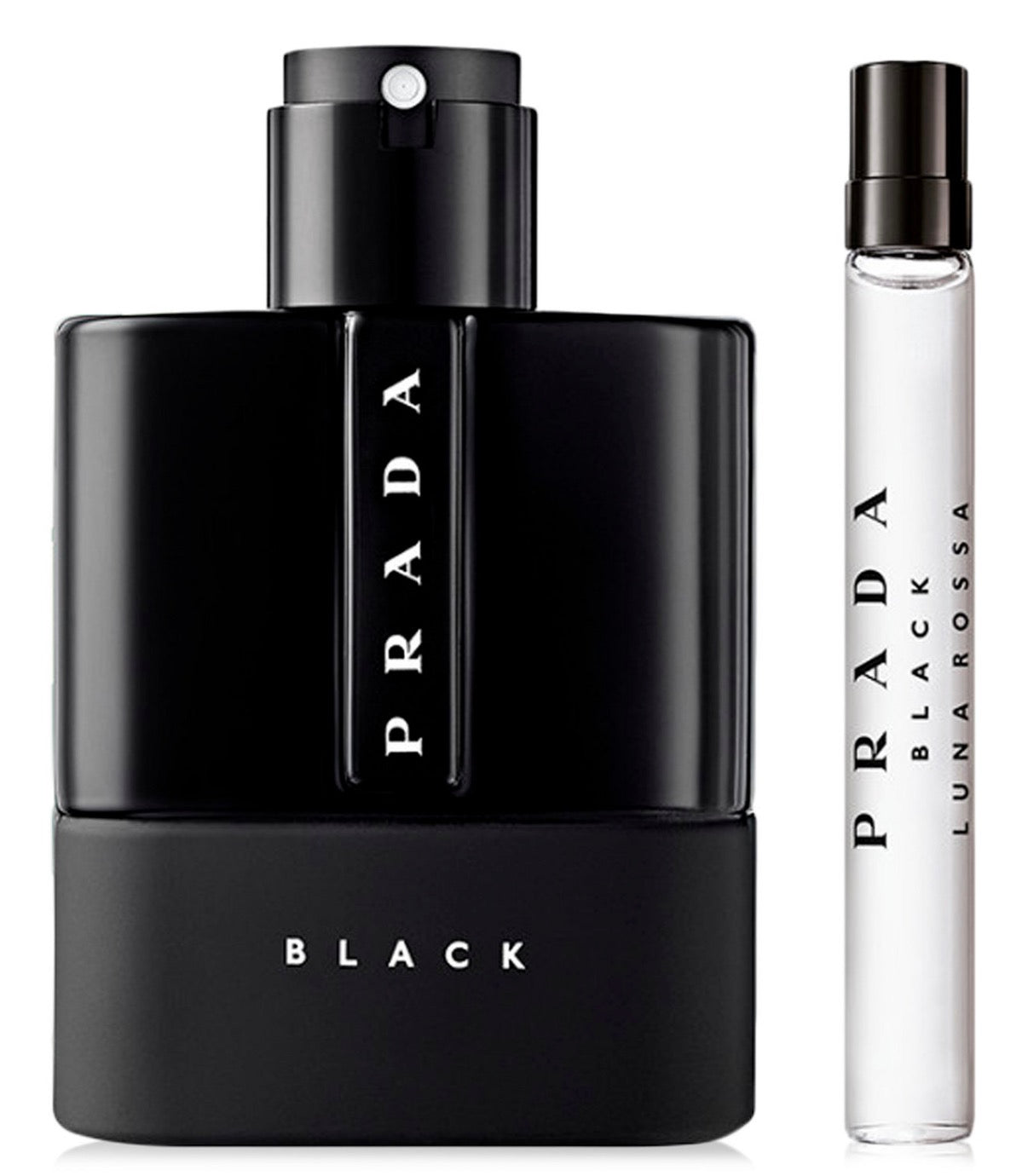 Prada Luna Rossa Black for Men 2 PC Set: 3.4 FL OZ Eau De Parfum SPR/10 ML Mini