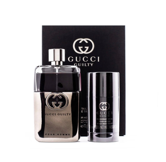 Gucci Guilty for Men 2 PC Set: 3.0 FL OZ Eau De Toilette SPR, 2.5 FL OZ Deo Stick