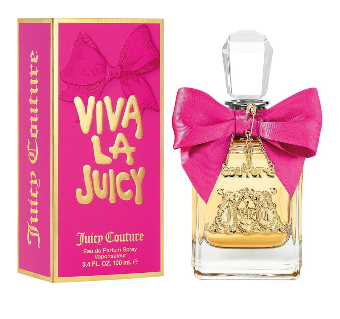 Juicy Couture Viva La Juicy Eau De Parfum, Women's Perfume with Notes of Mandarin, Gardenia & Caramel, Floral & Sweet, 3.4 fl.oz. Spray