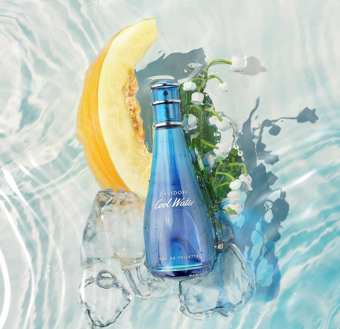 Davidoff Cool Water Eau de Toilette 3.4 Oz – Fresh Floral Women's Perfume – With Notes of Watermelon, Lily of the Valley & Musk – Long Lasting Fragrance