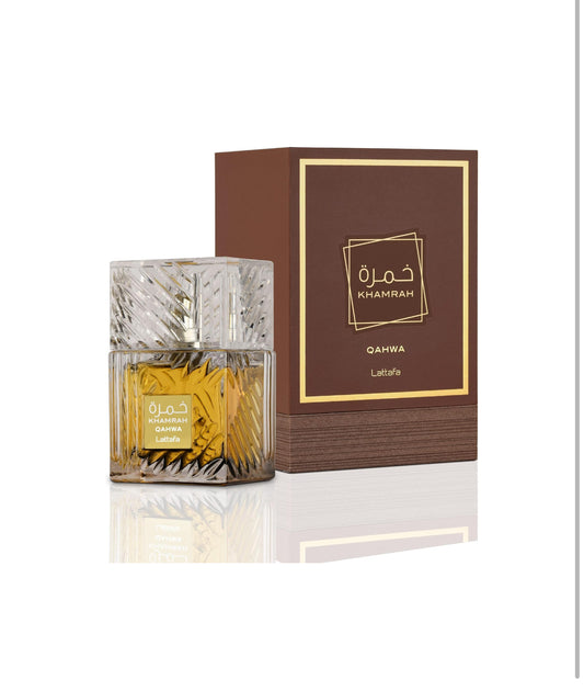 Lattafa Khamrah Qahwa - Vanilla, Warm Spicy, Cinnamon, Sweet - Eau de Parfum Long-Lasting Fragrance for Unisex, 3.4 fl.oz.
