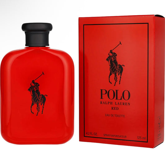 RALPH LAUREN FRAGRANCES Polo Red - Eau de Toilette - Men's Cologne - Woody & Spicy - With Grapefruit, Saffron, and Redwood - Medium Intensity - 4.2 fl.oz.