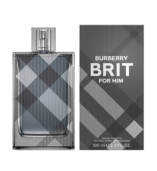 Burberry Brit Eau de Toilette 3.3 FLOZ – Woody Men's Cologne – With Notes of Cedarwood, Green Mandarin, Wild Rose & Tonka Bean – Long Lasting Fragrance