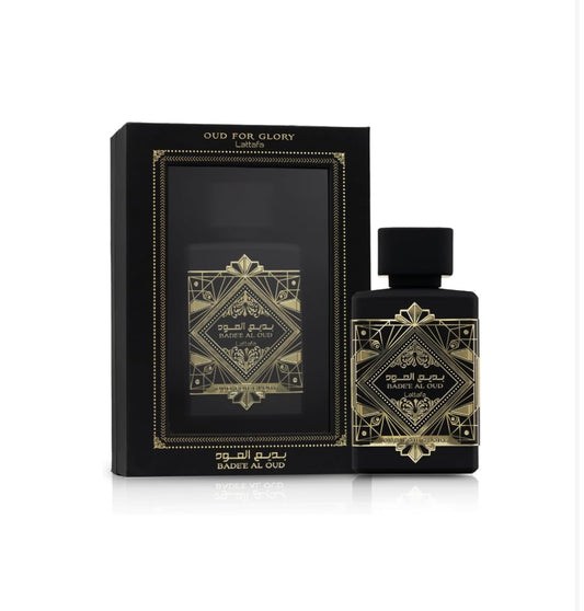 Lattafa Perfumes Bade'e Al Oud, Oud for Glory for Unisex Eau de Parfum Spray, 3.4 fl.oz.