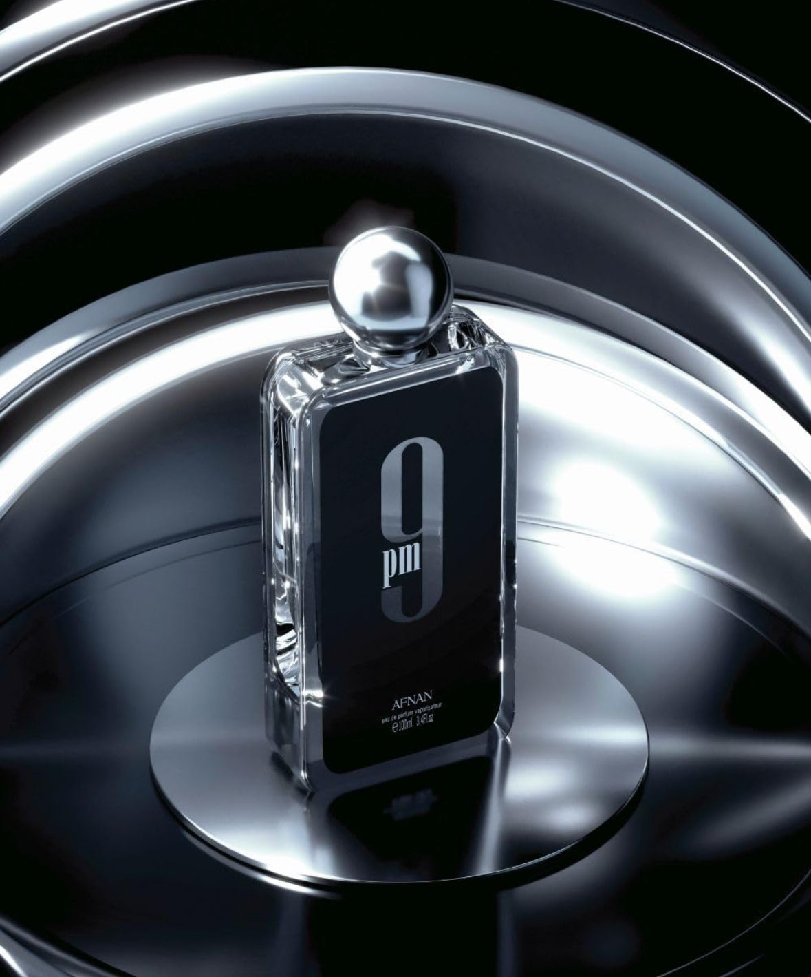 Afnan 9 Pm Eau De Parfum Spray for Men, 3.4 fl.oz.