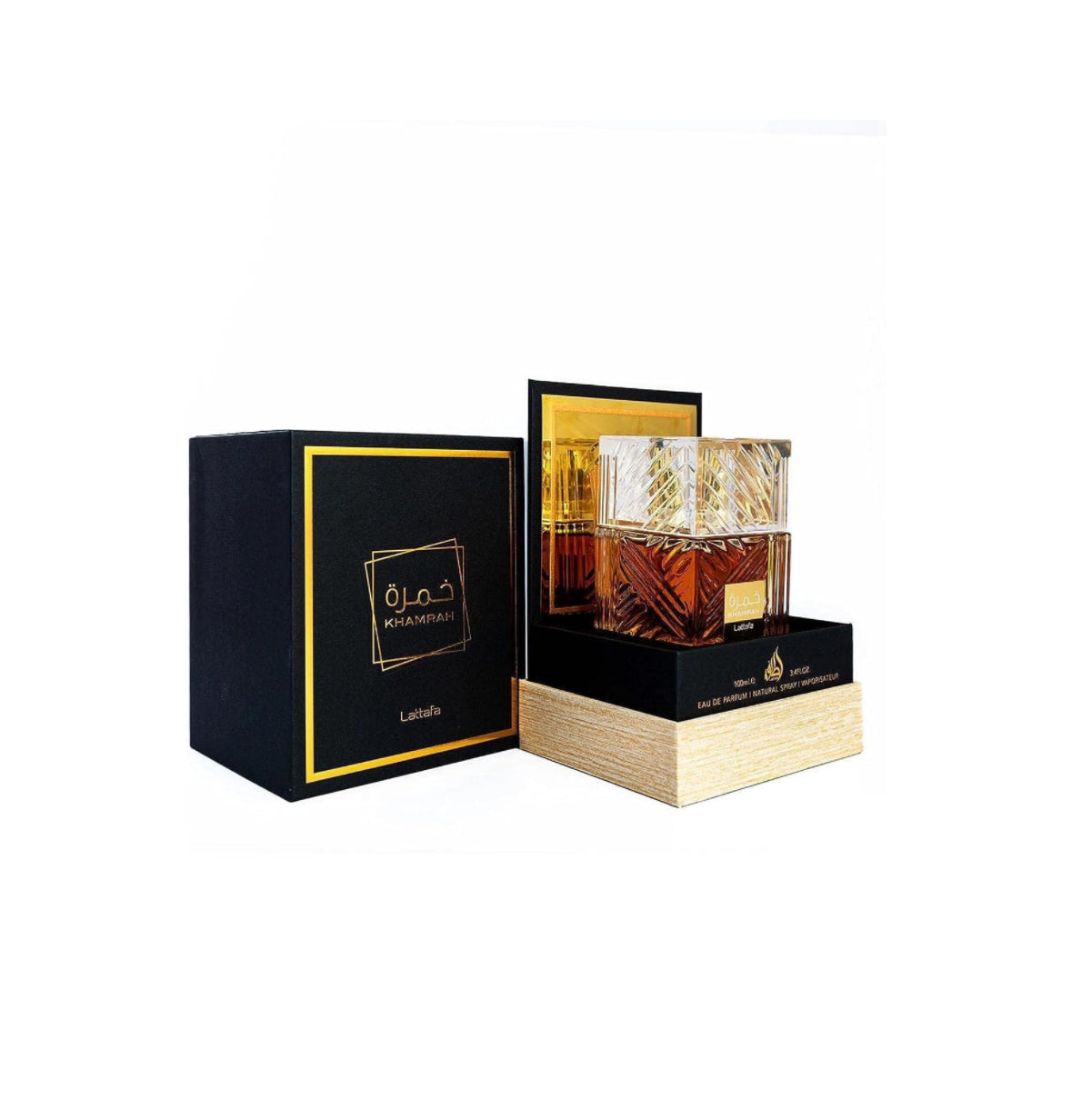 Lattafa Khamrah - Vanilla, Warm Spicy, Amber, Cinnamon - Eau de Parfum Long-Lasting Fragrance for Unisex, 3.4 fl.oz.