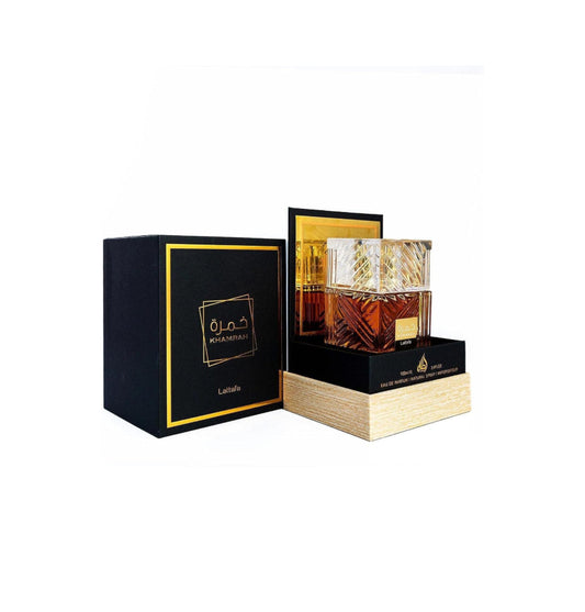 Lattafa Khamrah - Vanilla, Warm Spicy, Amber, Cinnamon - Eau de Parfum Long-Lasting Fragrance for Unisex, 3.4 fl.oz.
