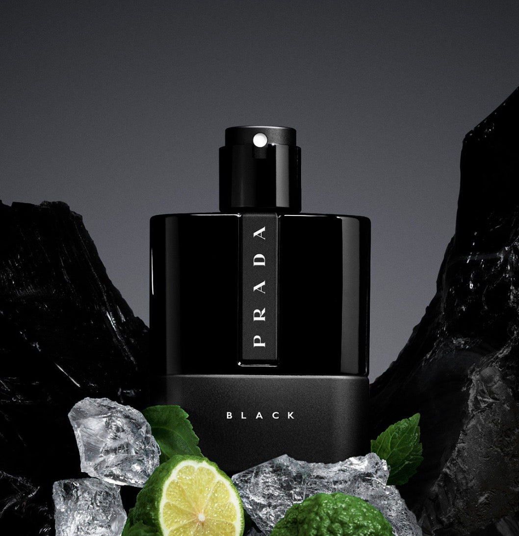 Prada Luna Rossa Black for Men 2 PC Set: 3.4 FL OZ Eau De Parfum SPR/10 ML Mini