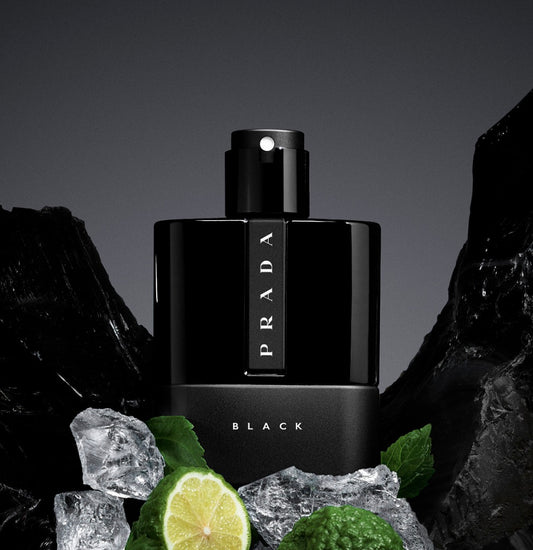 Prada Luna Rossa Black for Men 2 PC Set: 3.4 FL OZ Eau De Parfum SPR/10 ML Mini