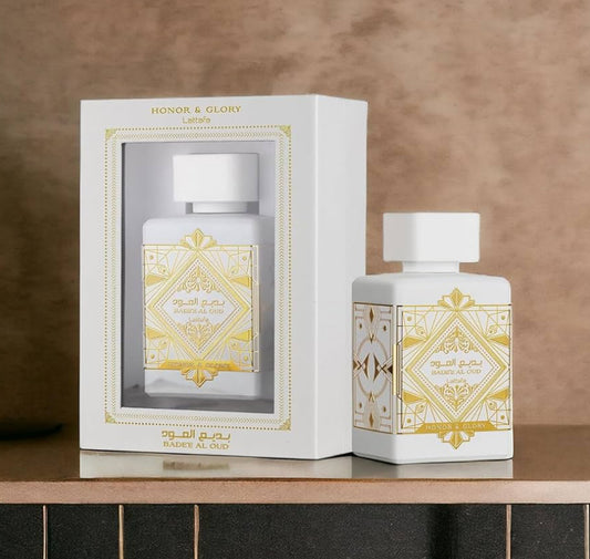 Lattafa Bade'e Al Oud Honor & Glory - Fruity, Vanilla, Warm Spicy, Woody - Eau de Parfum Long-Lasting Fragrance for Unisex, 3.4 fl.oz.