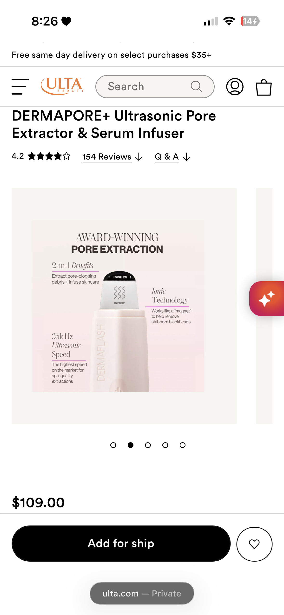 Dermaflash Dermapore Pore Extractor and Serum Infuser
