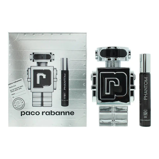 Paco Rabanne Phantom, 2Pc Gift Set 3.4oz Eau De Toilette Spray, 0.68oz Eau De Toilette Spray For Men