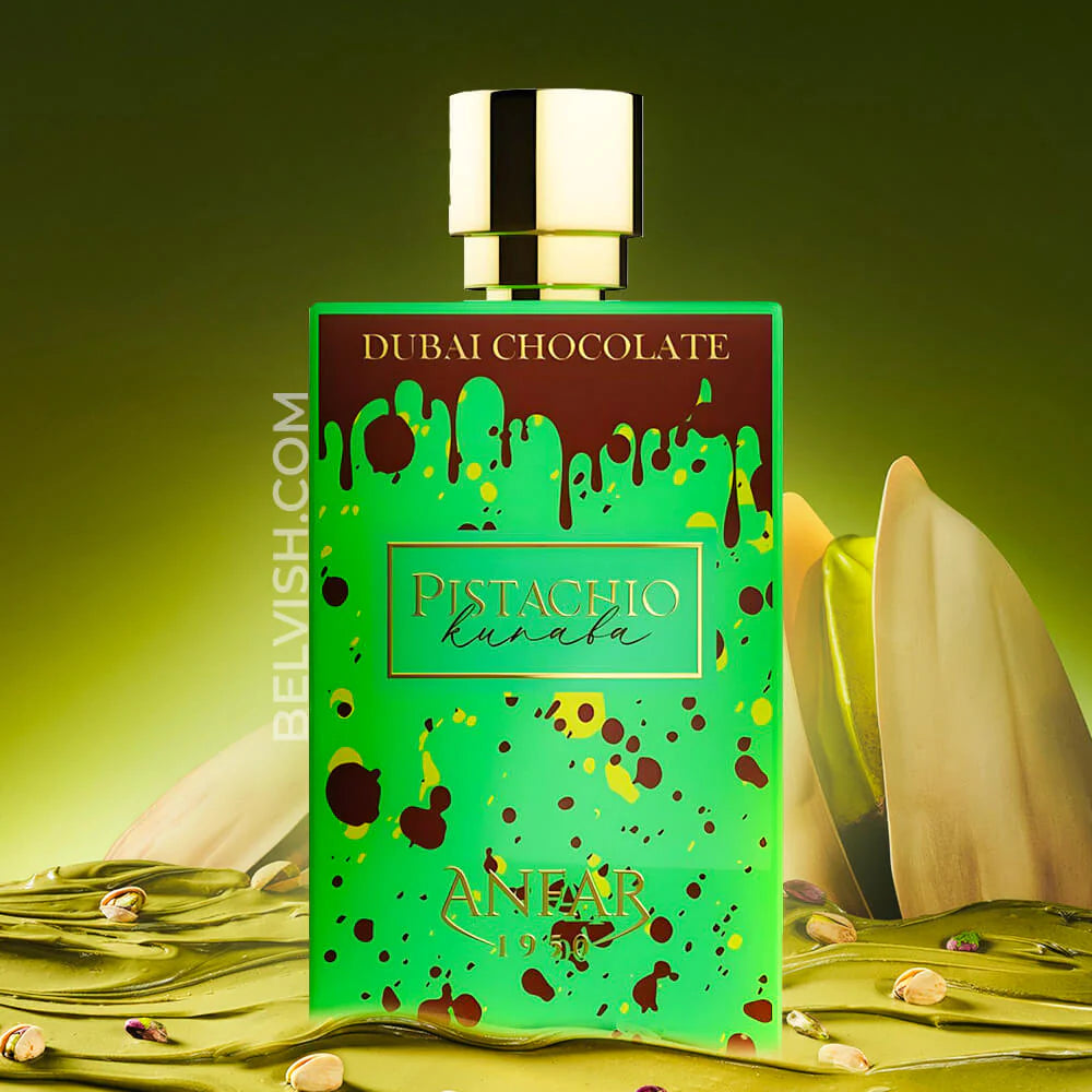 Anfar Pistachio Kunafa Dubai Chocolate 2.7 Eau De Parfum Spray