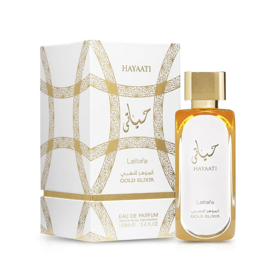 Lattafa Hayaati Gold Elixir 3.4oz Eau de Parfum For Unisex